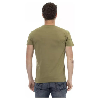 Trussardi Action Green Cotton Men T-Shirt