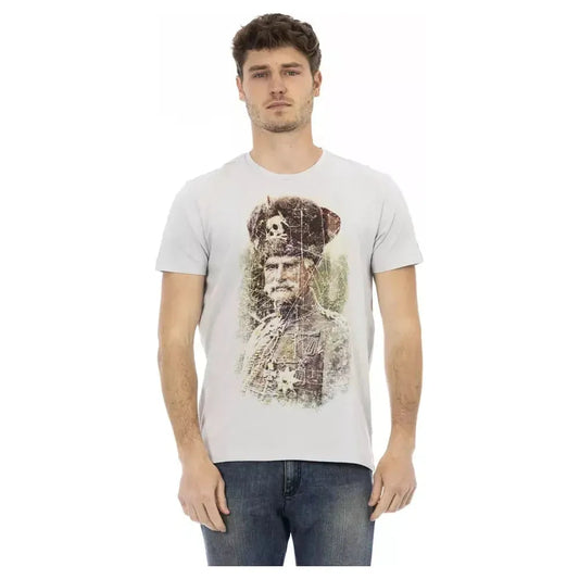 Trussardi Action Gray Cotton Men T-Shirt Trussardi Action