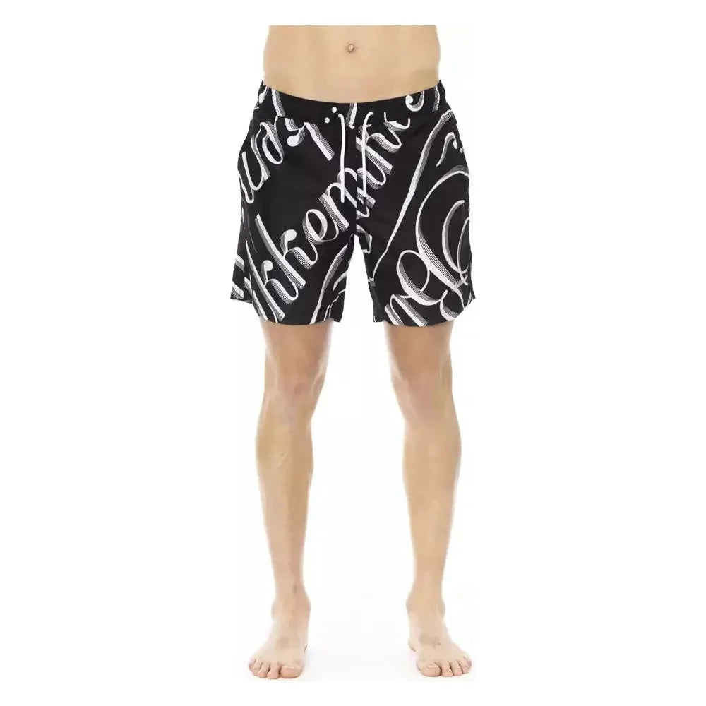 Bikkembergs Black Polyester Men Swim Short Bikkembergs