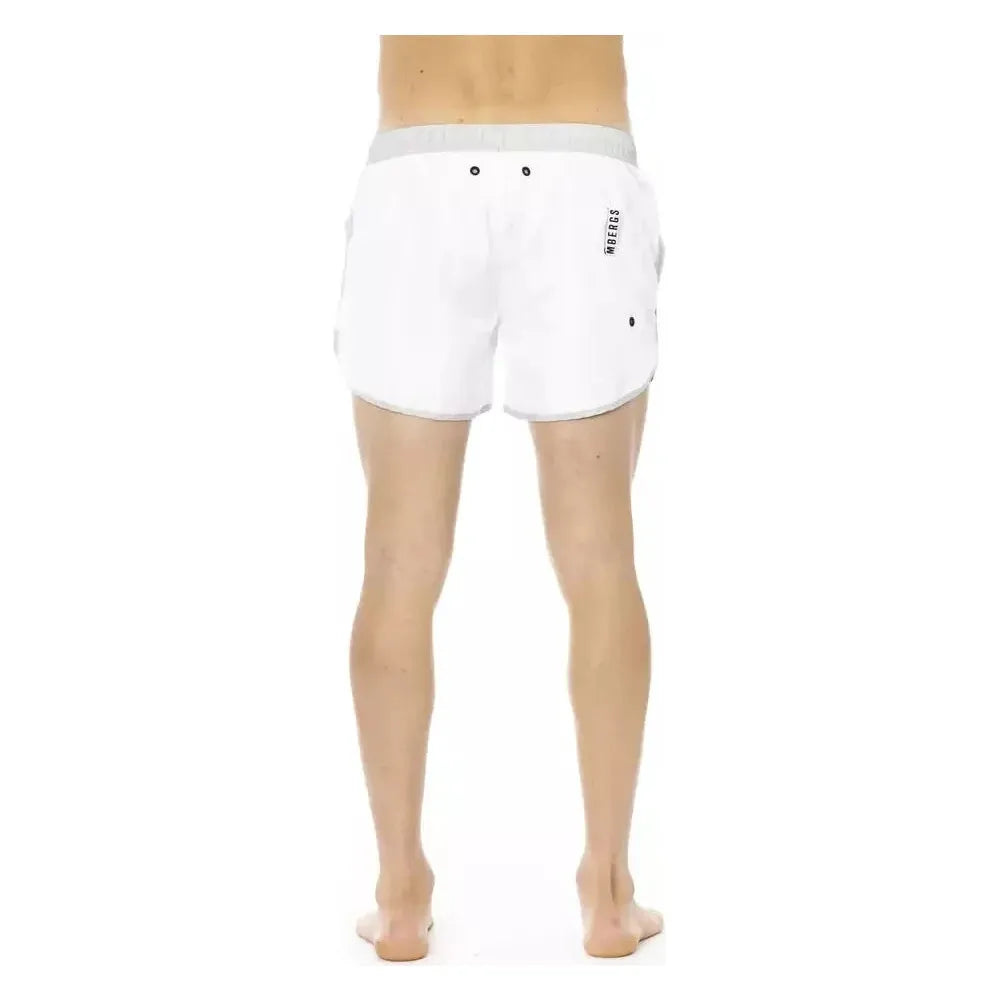 Bikkembergs White Polyester Men Swim Short Bikkembergs