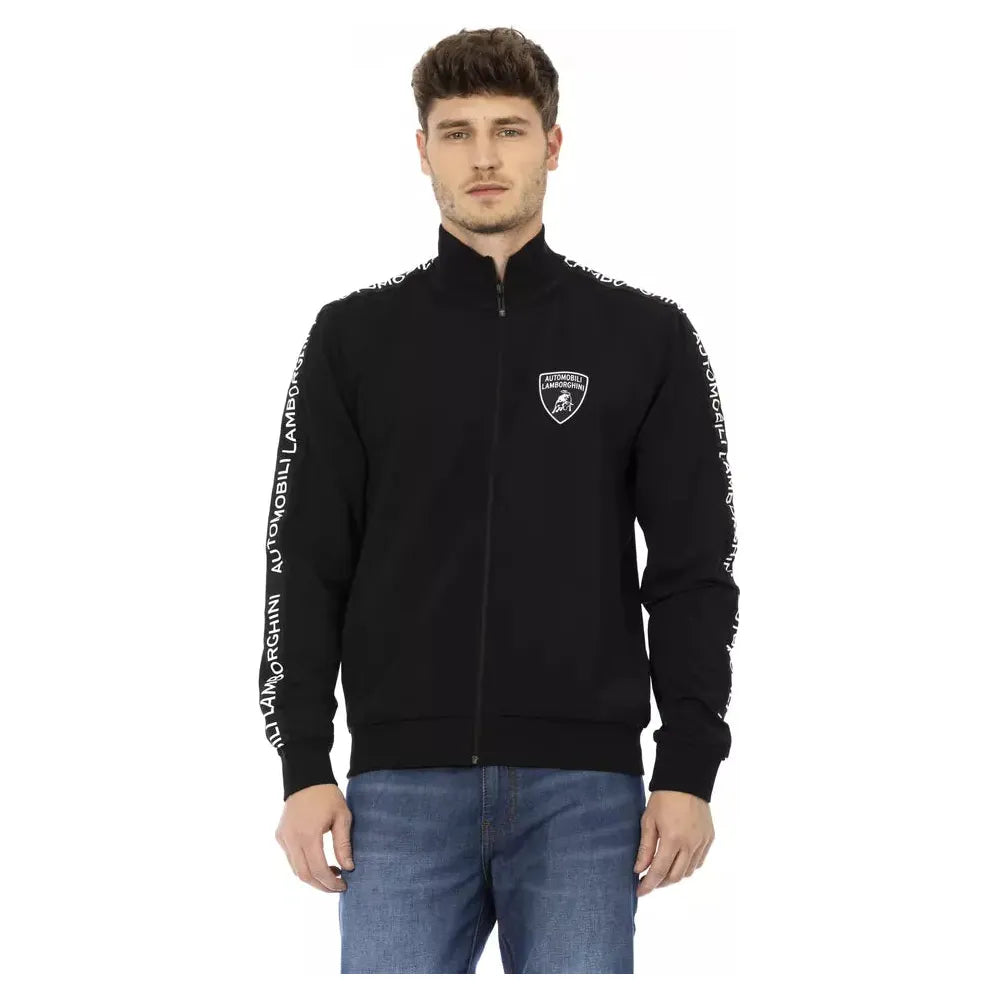 Automobili Lamborghini Black Polyester Men Sweatshirt Automobili Lamborghini