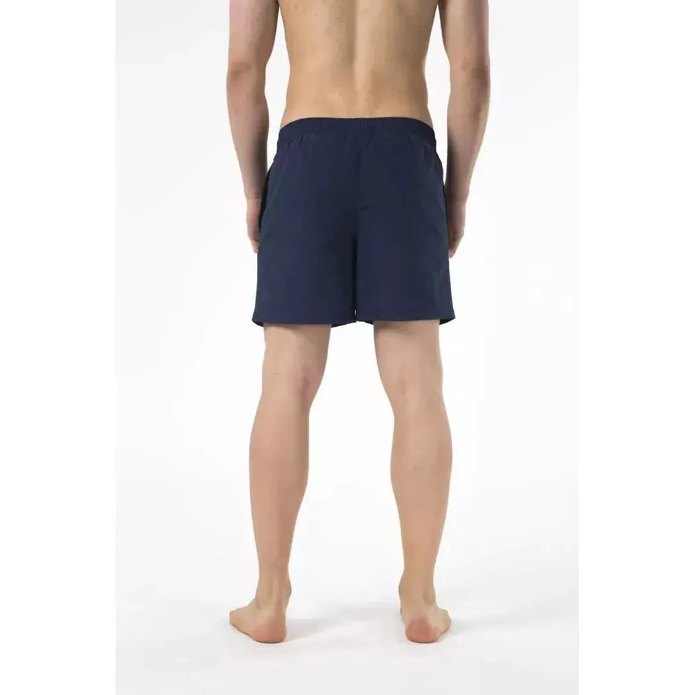 Just Cavalli Blue Nylon Men Swim Short Just Cavalli