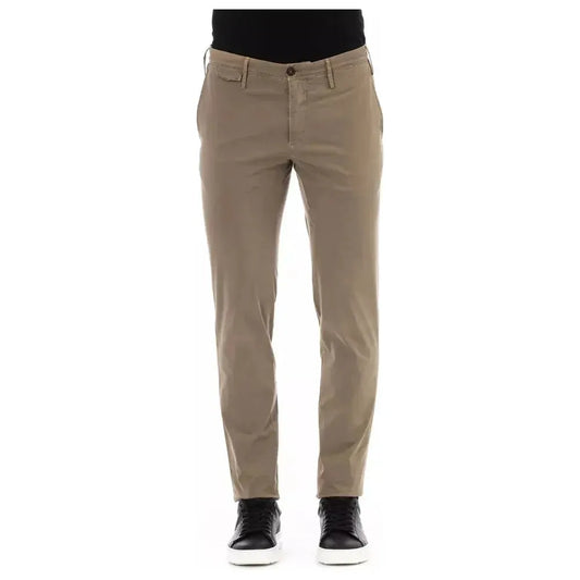 PT Torino Beige Cotton Men Trouser PT Torino