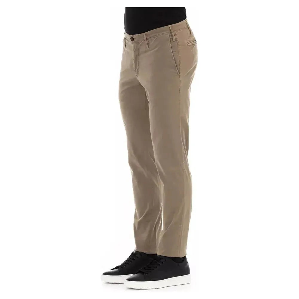 PT Torino Beige Cotton Men Trouser PT Torino