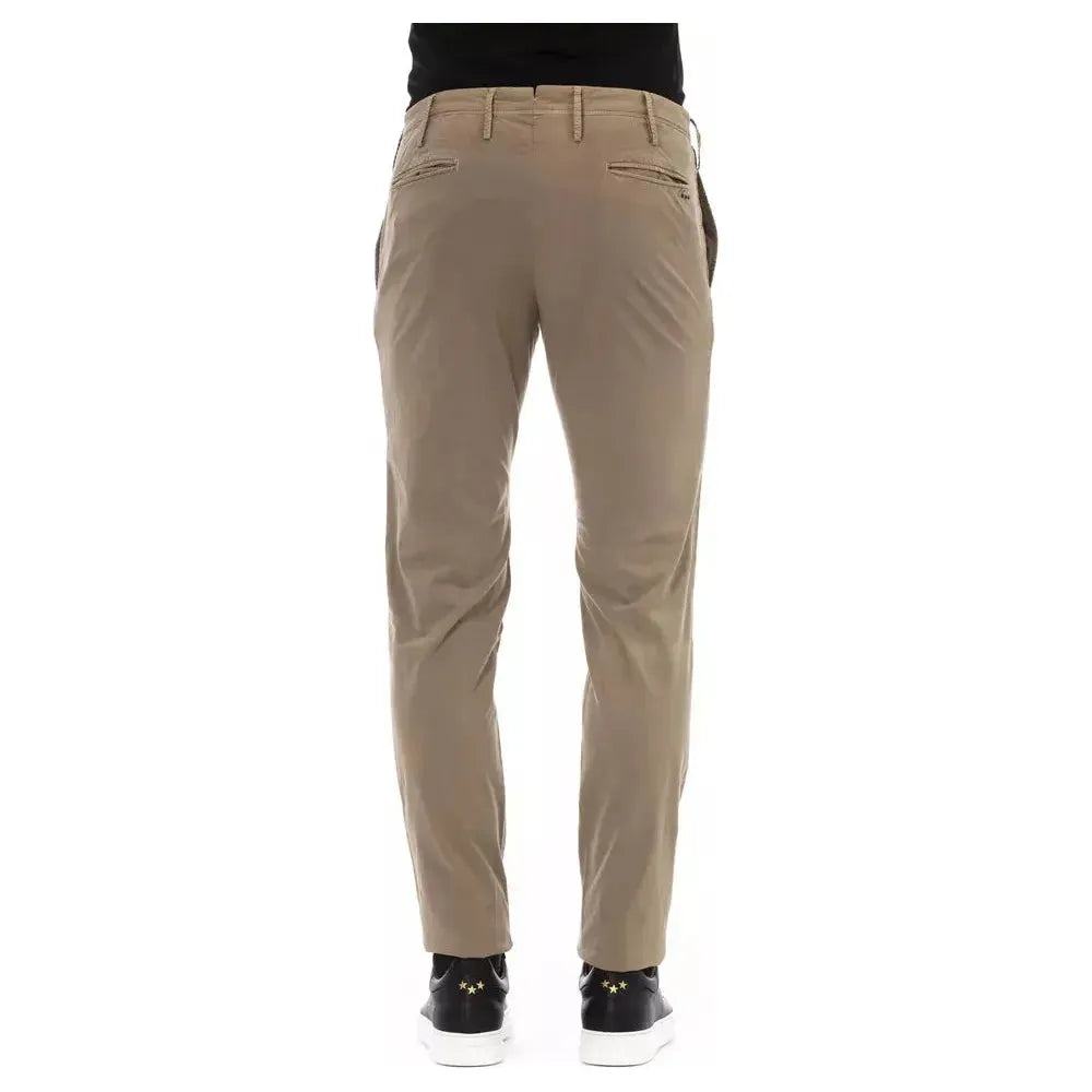 PT Torino Beige Cotton Men Trouser PT Torino