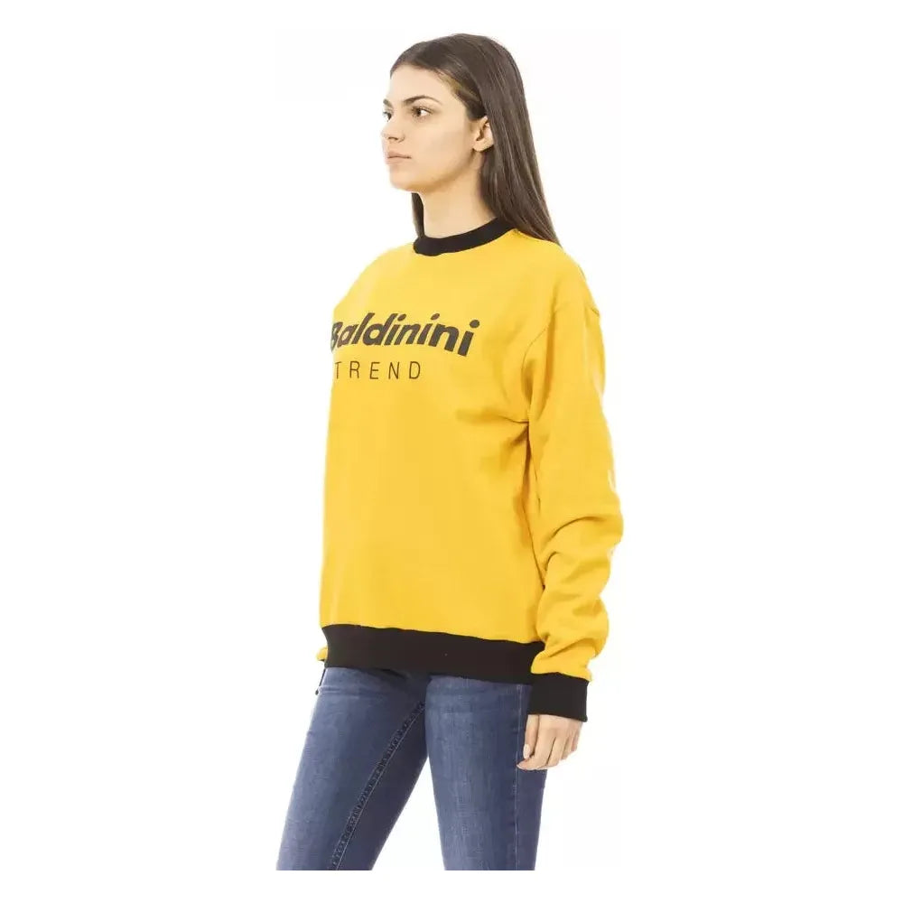 Baldinini Trend Yellow Cotton Women Sweater Baldinini Trend