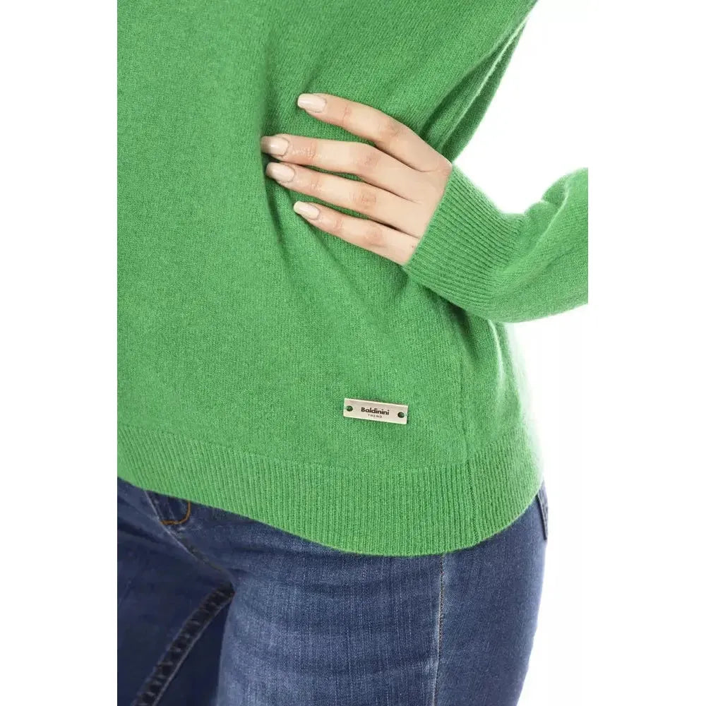 Baldinini Trend Green Wool Women Sweater Baldinini Trend