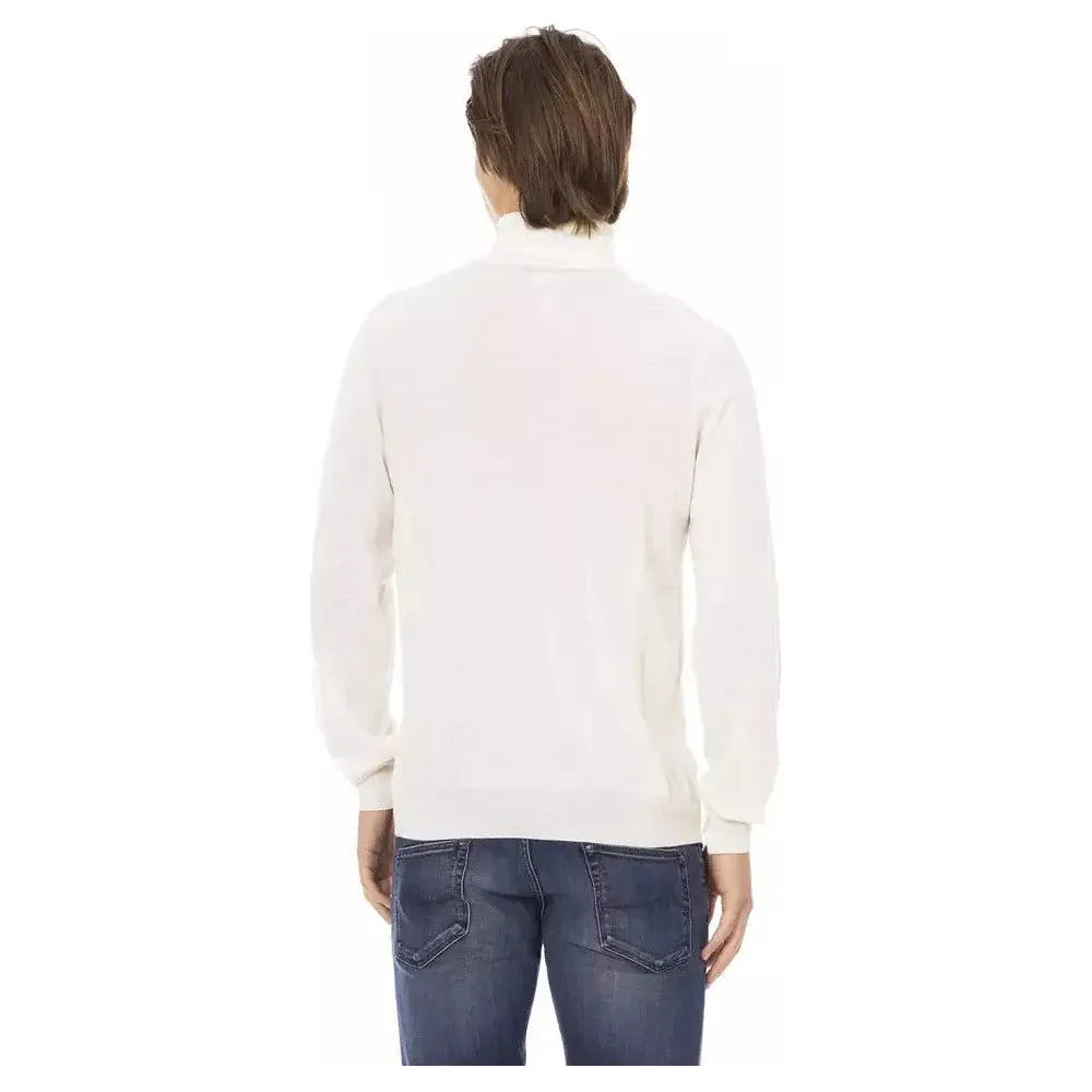 Baldinini Trend White Fabric Men Sweater Baldinini Trend