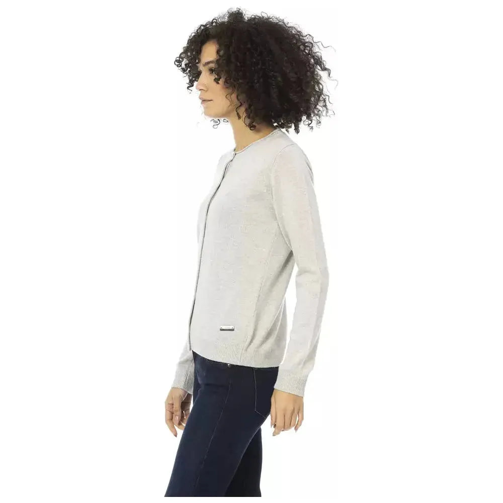 Baldinini Trend Gray Wool Women Sweater Baldinini Trend