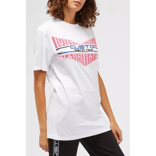 Custo Barcelona White Cotton Women T-Shirt Custo Barcelona