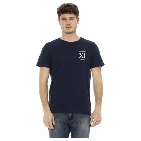 Bikkembergs Blue Cotton Men T-Shirt Bikkembergs