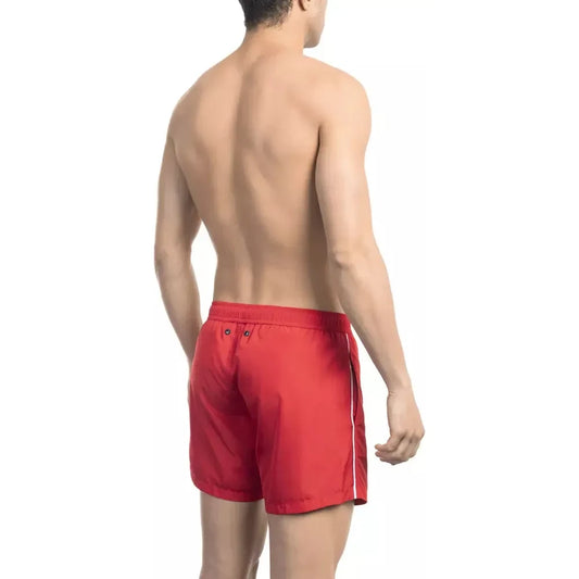 Bikkembergs Red Polyester Men's Swim Short Bikkembergs