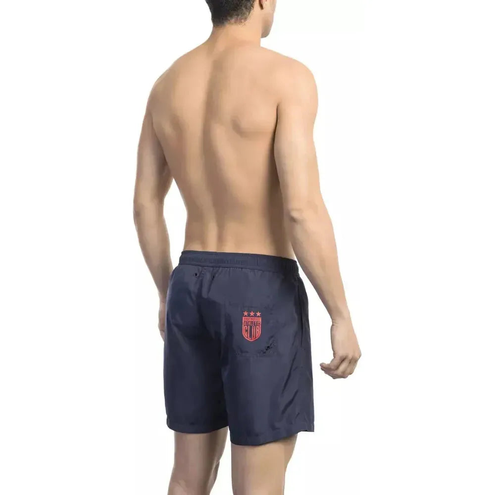 Bikkembergs Blue Polyester Men Swim Short Bikkembergs