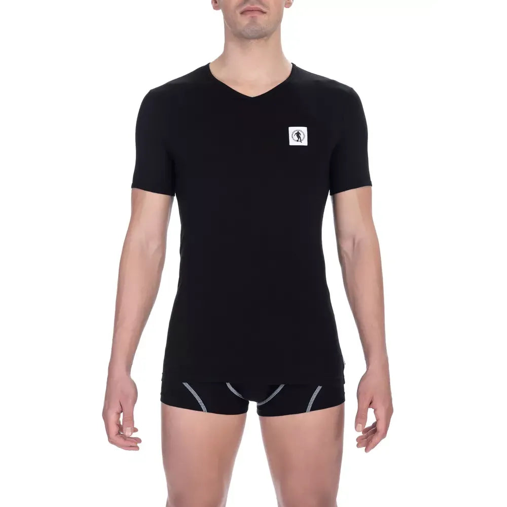 Bikkembergs Black Cotton Men T-Shirt