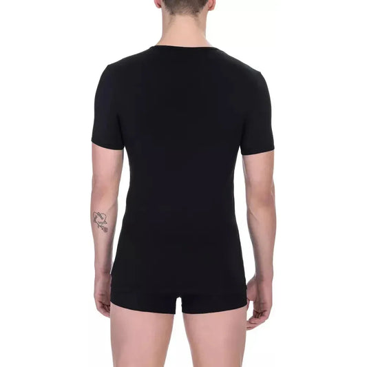 Bikkembergs Black Cotton Men T-Shirt Bikkembergs