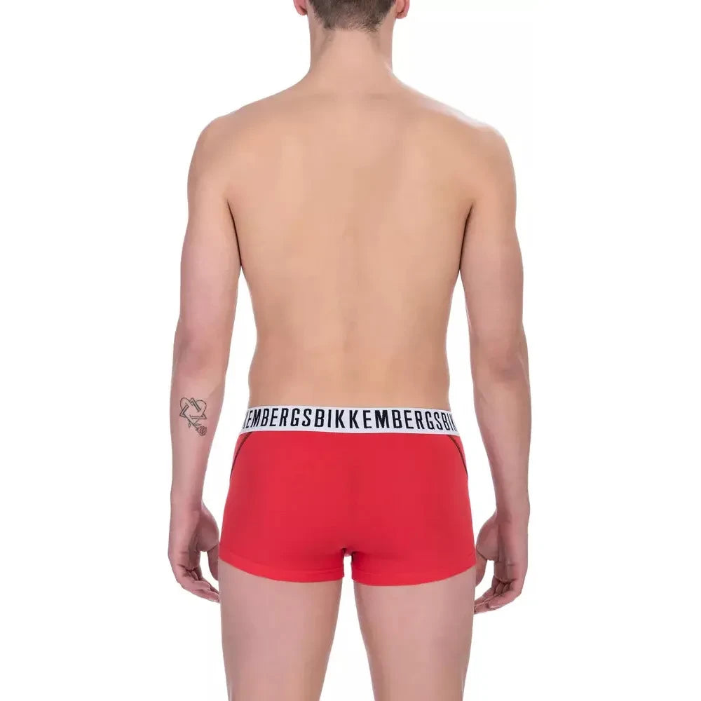 Bikkembergs Red Cotton Men's Trunk Underwear MAN UNDERWEAR Bikkembergs