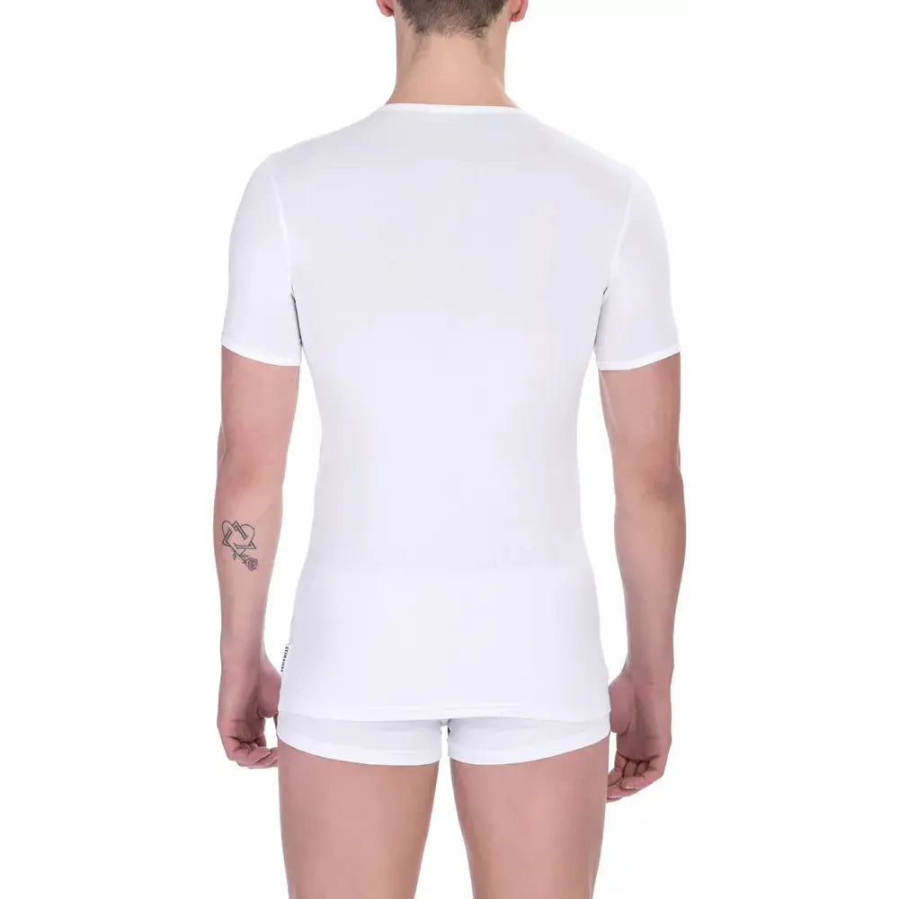 Bikkembergs White Cotton Men's T-Shirt Bi-Pack Crew Neck Bikkembergs