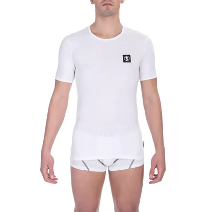 Bikkembergs White Cotton Men's T-Shirt Bikkembergs