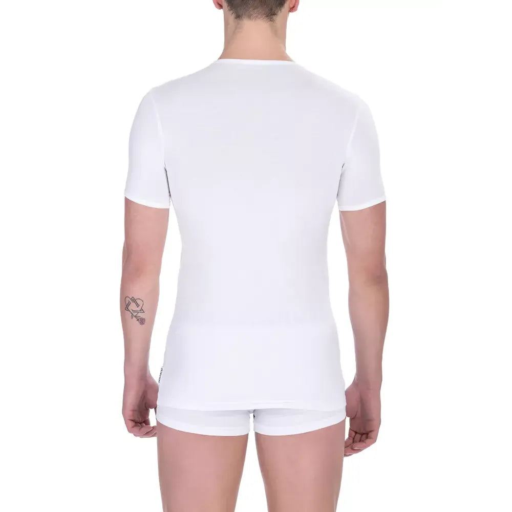 Bikkembergs White Cotton Men's T-Shirt Bikkembergs