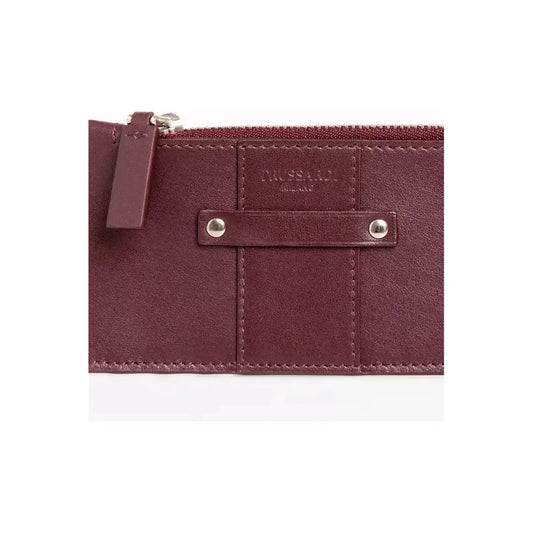 Elegant Soft Leather Card Holder in Rich Brown