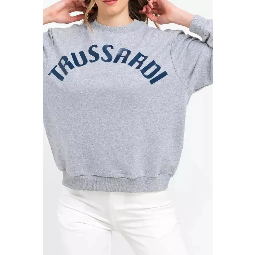 Trussardi Gray Cotton Women Sweater Trussardi