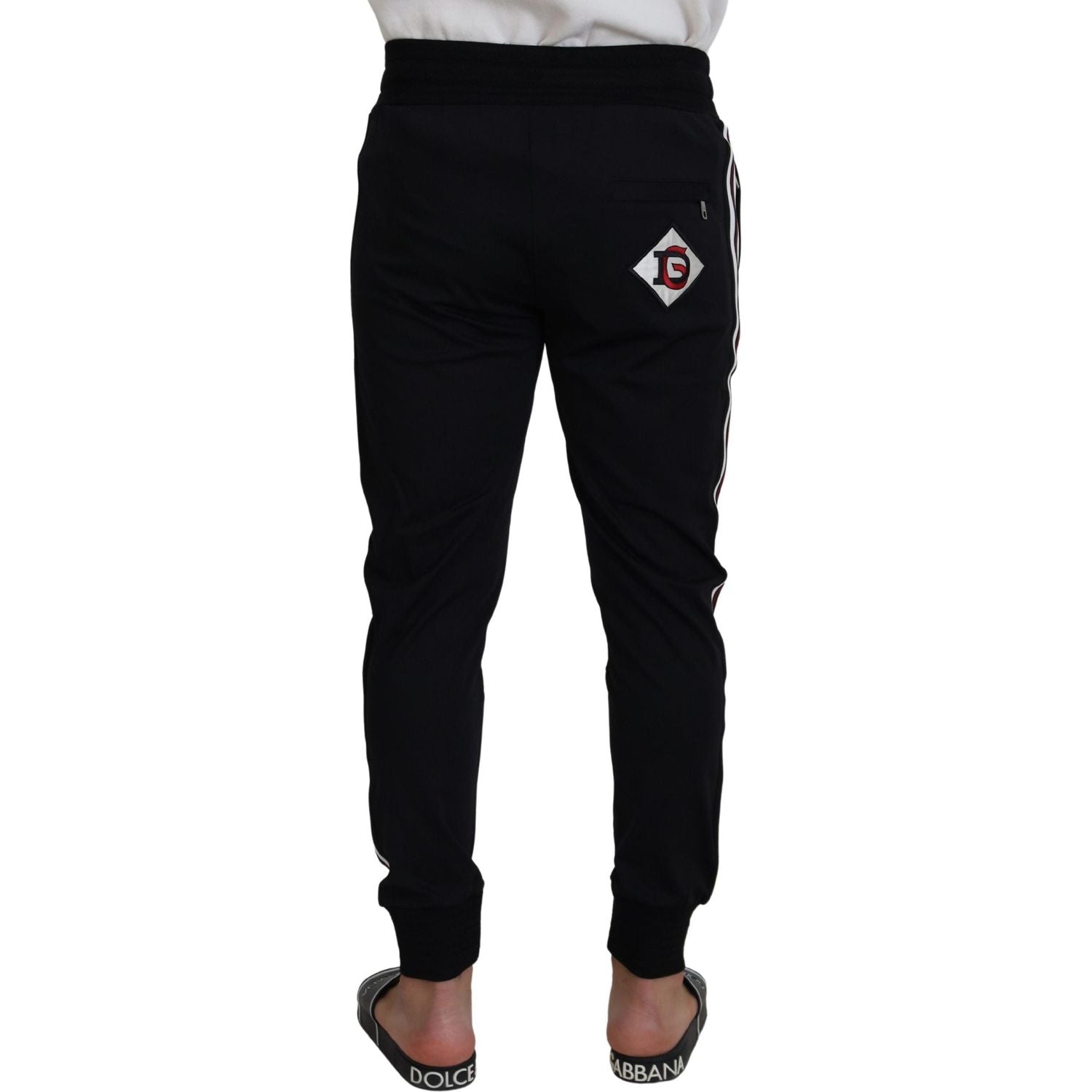 Dolce & Gabbana Black DG Print Mens Jogger Pants