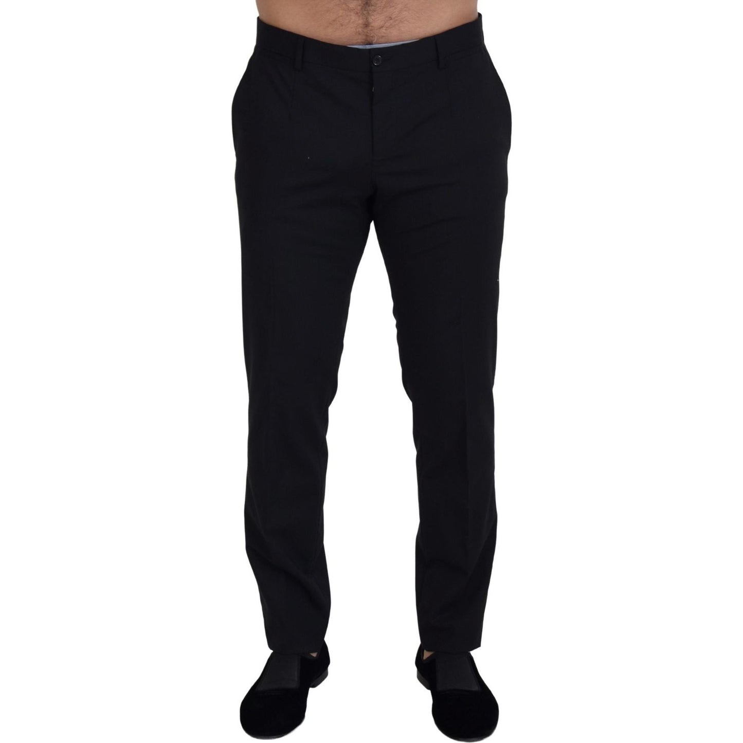 Dolce & Gabbana Elegant Black Wool Blend Trousers Dolce & Gabbana