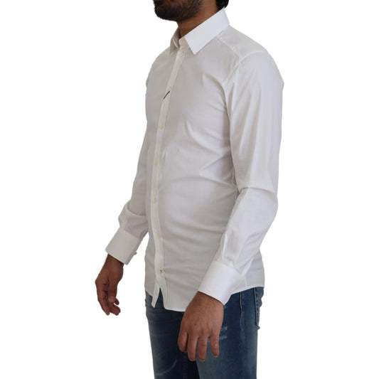 Dolce & Gabbana Dazzling White Slim Fit Dress Shirt Dolce & Gabbana