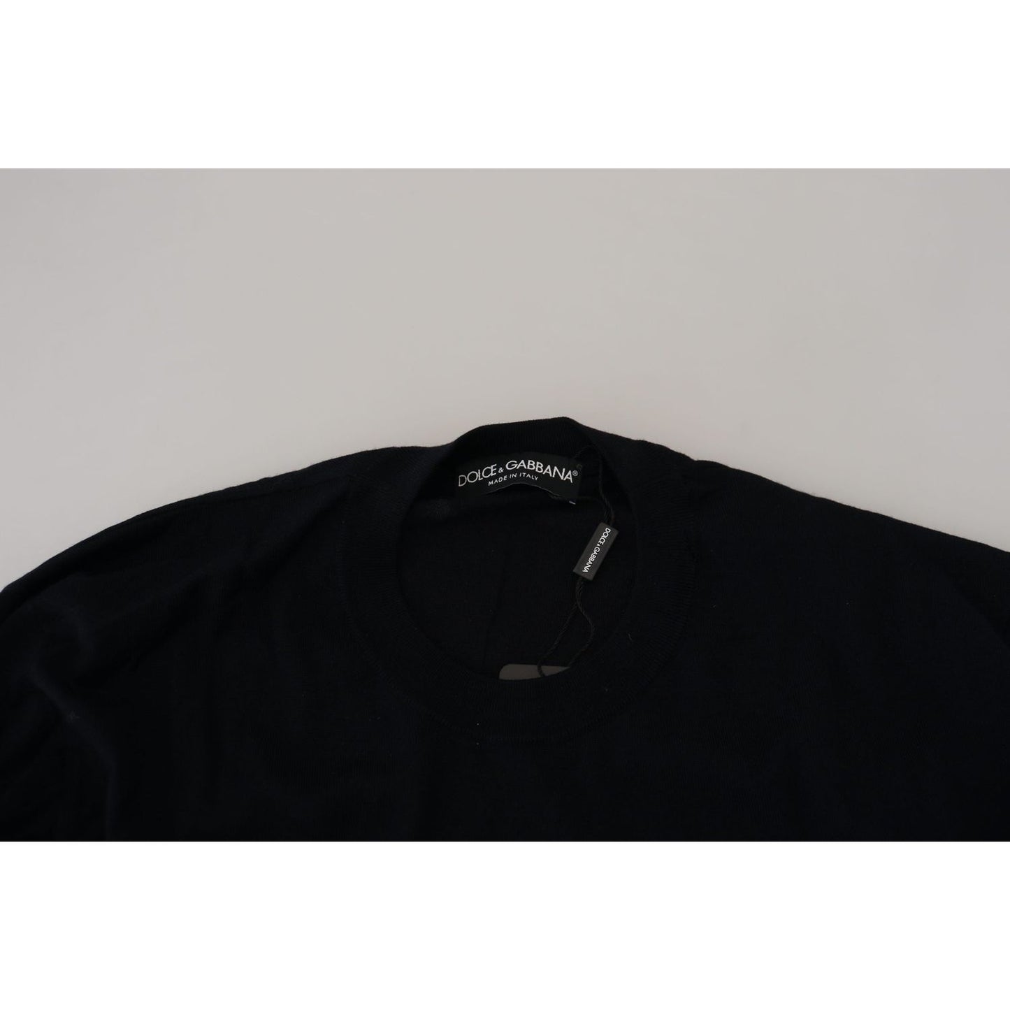 Dolce & Gabbana Elegant Black Virgin Wool Pullover Sweater Dolce & Gabbana