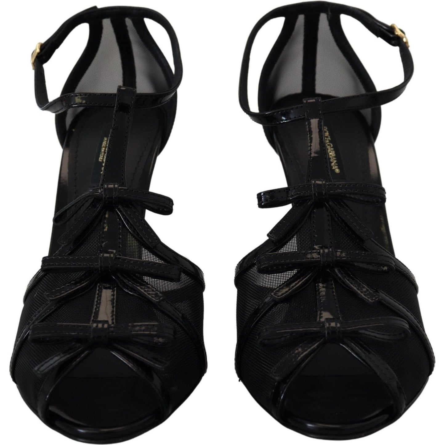 Dolce & Gabbana Black Stiletto High Heels Sandals Shoes