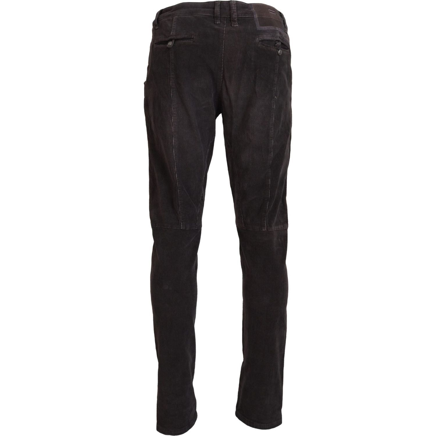 Acht Brown Cotton Straight Fit Men Casual Pants