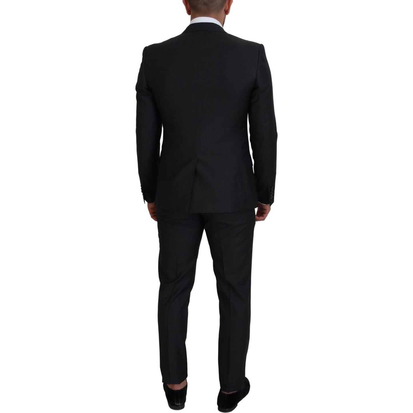 Dolce & Gabbana Elegant Gray Martini Three-Piece Wool Silk Suit Dolce & Gabbana