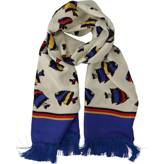 Dolce & Gabbana Multicolor Silk Men's Scarf Wrap Dolce & Gabbana