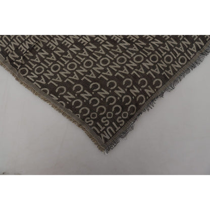 Costume National Gray Logo Knit Neck Wrap Shawl Scarf1728,67345645728,Accessories,Costume National,Material: 97% Viscose 3% Silk,New with tags,Scarves - Accessories,Scarves - Scarves - Accessories,Scarves - Women - Accessories,Women,Women - Accessories