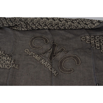 Costume National Gray Logo Knit Neck Wrap Shawl Scarf1728,67345645728,Accessories,Costume National,Material: 97% Viscose 3% Silk,New with tags,Scarves - Accessories,Scarves - Scarves - Accessories,Scarves - Women - Accessories,Women,Women - Accessories