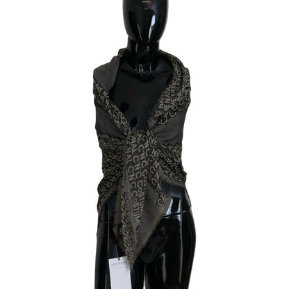 Costume National Gray Logo Knit Neck Wrap Shawl Scarf1728,67345645728,Accessories,Costume National,Material: 97% Viscose 3% Silk,New with tags,Scarves - Accessories,Scarves - Scarves - Accessories,Scarves - Women - Accessories,Women,Women - Accessories