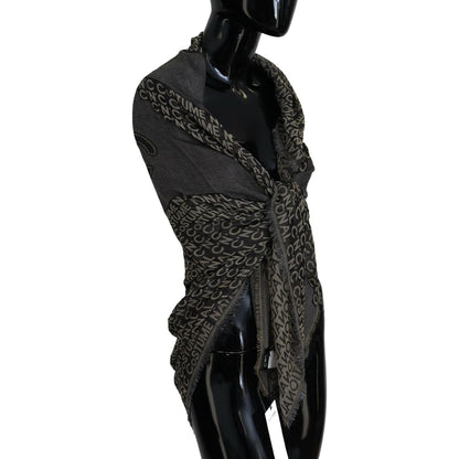 Costume National Gray Logo Knit Neck Wrap Shawl Scarf1728,67345645728,Accessories,Costume National,Material: 97% Viscose 3% Silk,New with tags,Scarves - Accessories,Scarves - Scarves - Accessories,Scarves - Women - Accessories,Women,Women - Accessories