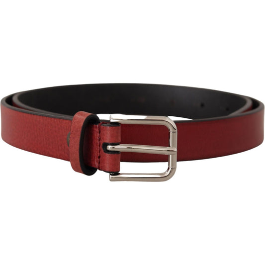 Dolce & Gabbana Maroon Vitello Leather Silver Metal Belt1728,67345645728,85 cm / 34 Inches,Accessories,Belts - Accessories,Belts - Men - Accessories,Dolce & Gabbana,Maroon,Material: Leather,Men,Men - Accessories,New with tags,Regular Belts - Belts - Acces