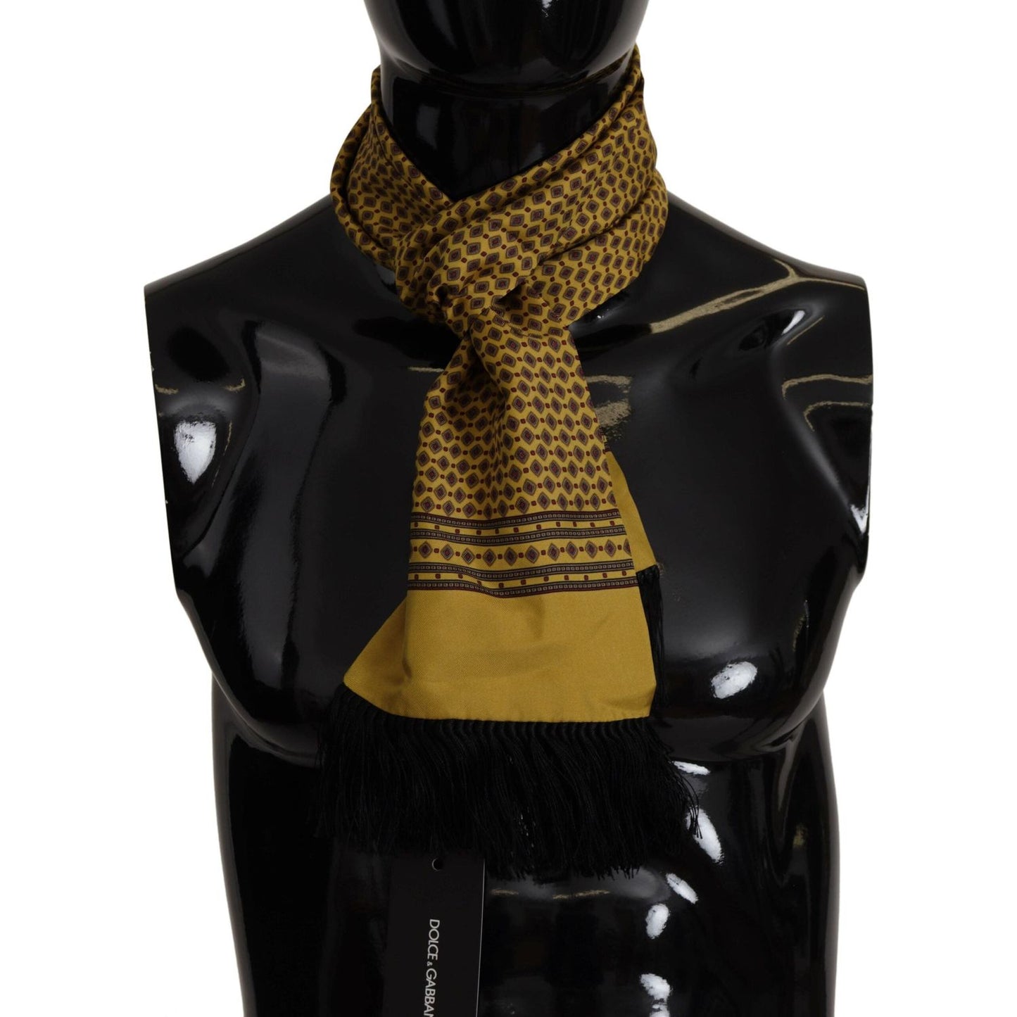 Dolce & Gabbana Elegant Yellow Silk Men's Scarf Dolce & Gabbana