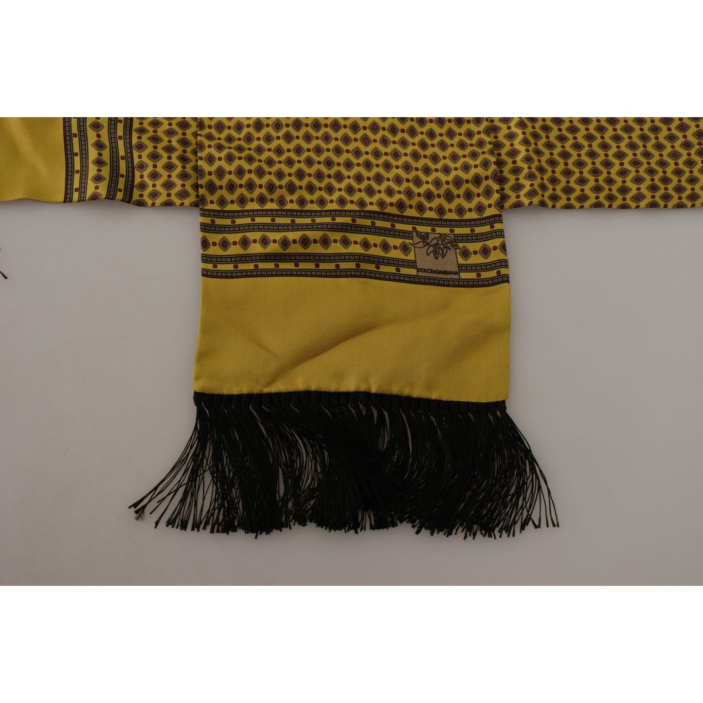 Dolce & Gabbana Elegant Yellow Silk Men's Scarf Dolce & Gabbana