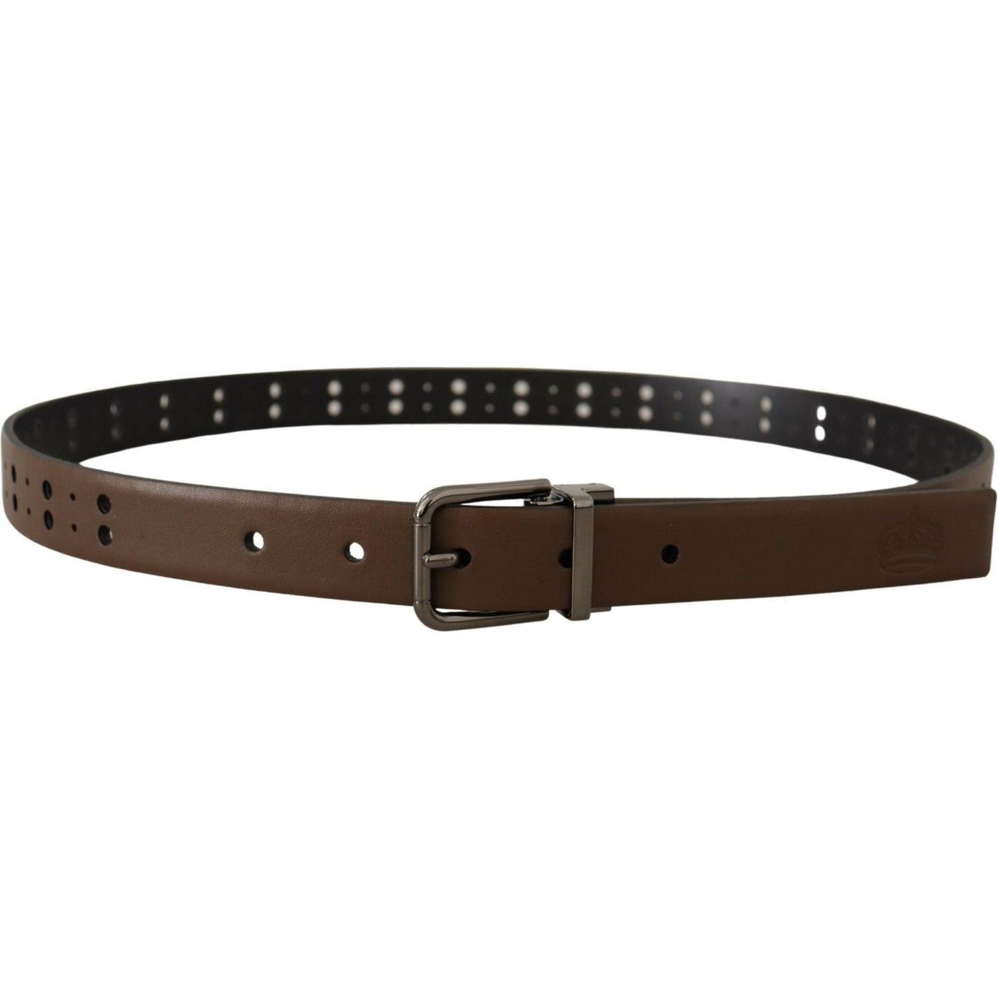 Dolce & Gabbana Elegant Leather Belt with Metal Buckle Dolce & Gabbana