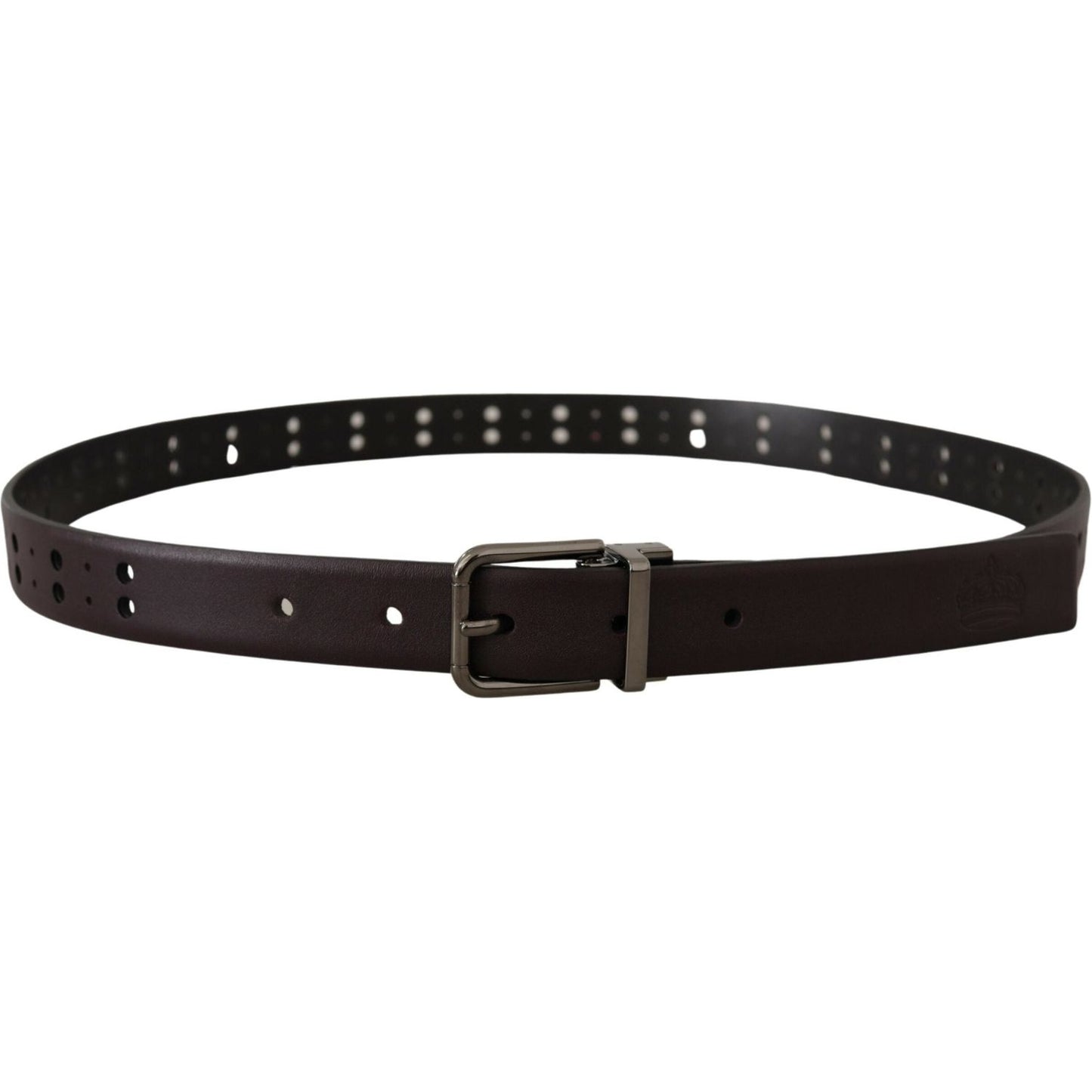 Dolce & Gabbana Burgundy Elegance Leather Belt Dolce & Gabbana