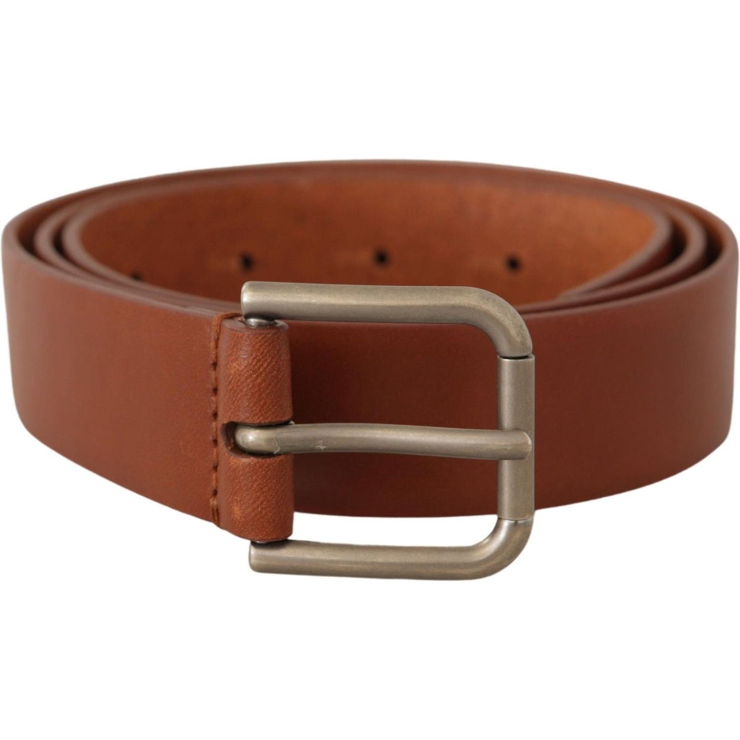 Dolce & Gabbana Elegant Leather Belt with Metal Buckle Dolce & Gabbana