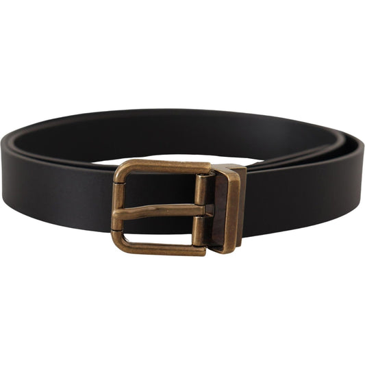 Dolce & Gabbana Black Leather Brass Metal Box Buckle Belt1728,67345645728,90 cm / 36 Inches,Accessories,Belts - Accessories,Belts - Men - Accessories,Black,Dolce & Gabbana,Material: Leather,Men,Men - Accessories,New with tags,Regular Belts - Belts - Acces