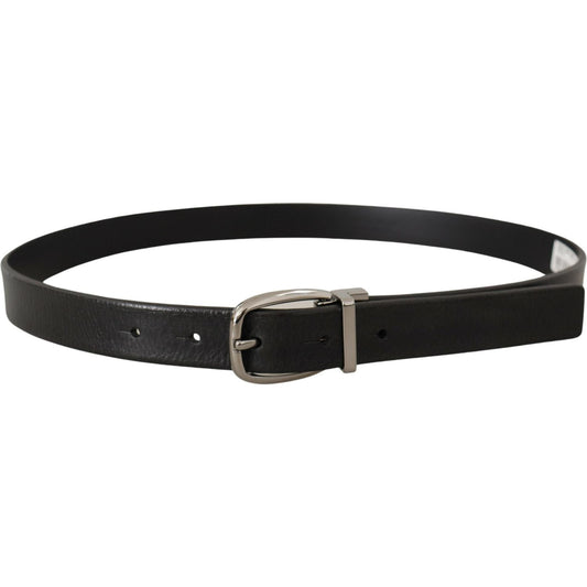 Dolce & Gabbana Black Leather Silver Chrome Metal Logo Buckle Belt1728,67345645728,80 cm / 32 Inches,Accessories,Belts - Accessories,Belts - Men - Accessories,Black,Dolce & Gabbana,Material: Leather,Men,Men - Accessories,New with tags,Regular Belts - Belt