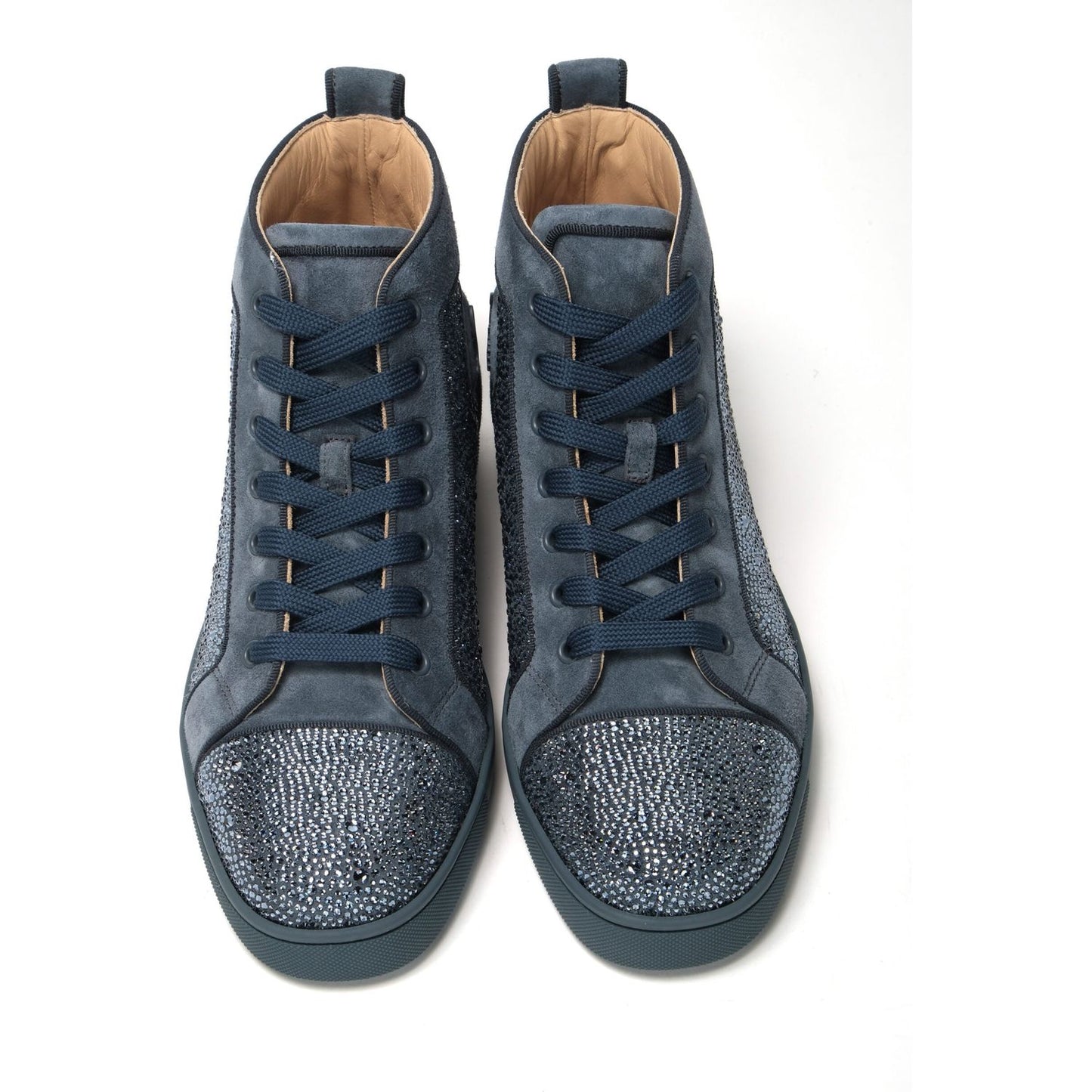 Christian Louboutin Blue Louis Junior Spikes Sneaker Shoes Christian Louboutin