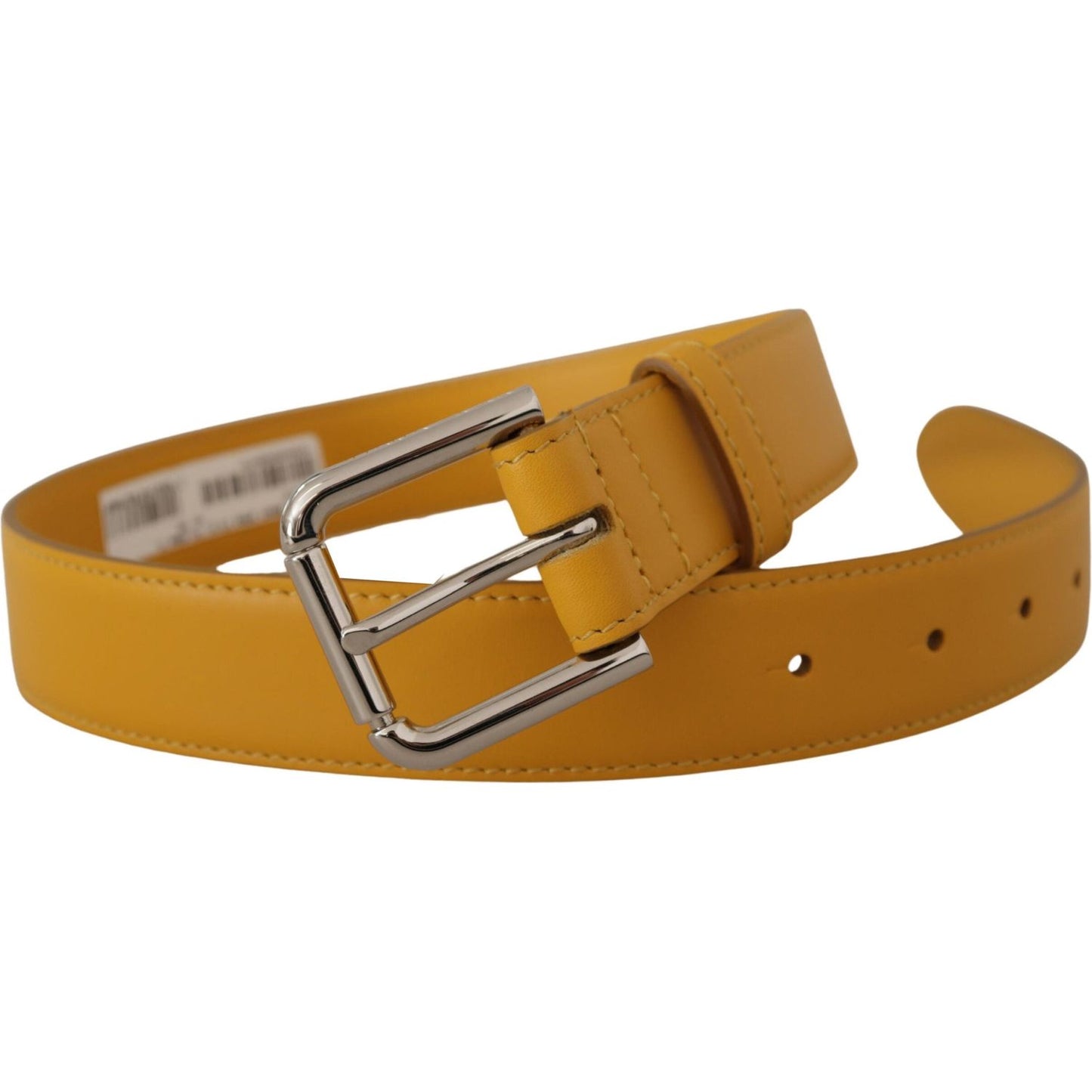 Dolce & Gabbana Elegant Leather Belt in Sunshine Yellow Dolce & Gabbana