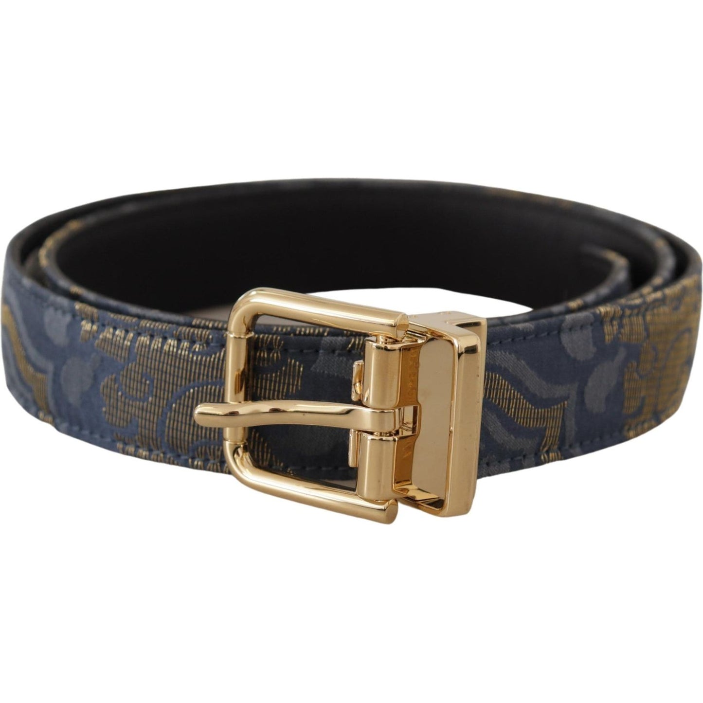 Dolce & Gabbana Elegant Navy Blue Leather Belt Dolce & Gabbana