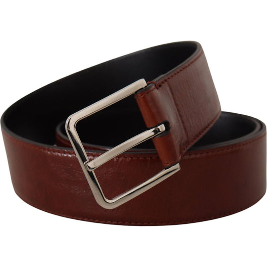 Elegant Leather Belt with Engraved Buckle