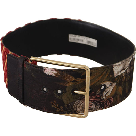 Dolce & Gabbana Engraved Logo Multicolor Leather Belt Dolce & Gabbana